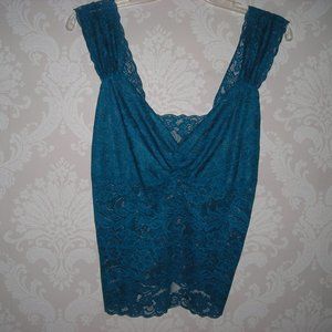 Camisole Size Medium by BodyCorps in aqua blue shear lace